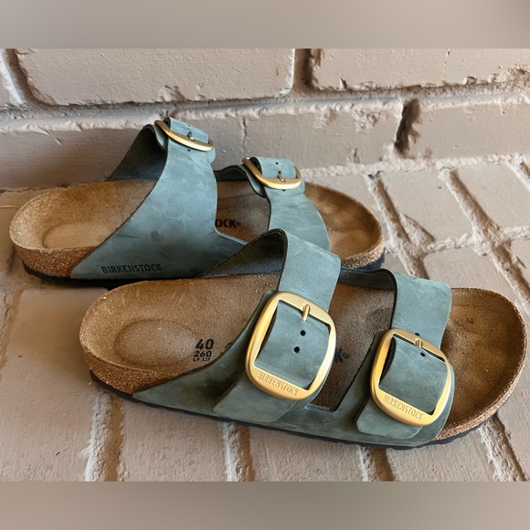 Birkenstock Arizona Big Buckle Nubuck Leather Thyme. 40 (9). Excellent condition - Picture 3 of 5